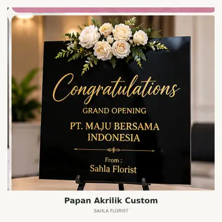 Papan Bunga Akrilik Cipare